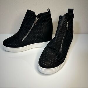 Black Wedge Ankle Booties